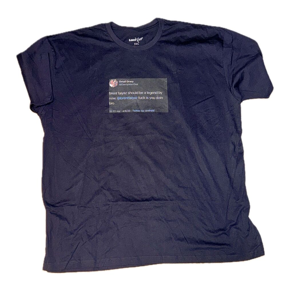 🔥 Lost Kidz Brent Faiyaz "Legendary" Tweet Tee - [XL] NWOT 🔥